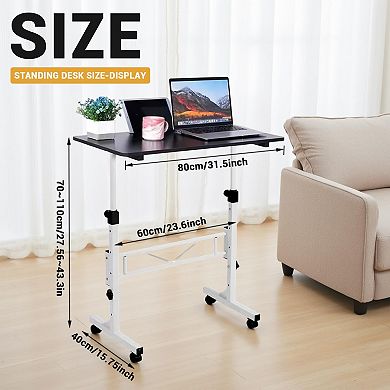 Small Standing Desk with Wheels