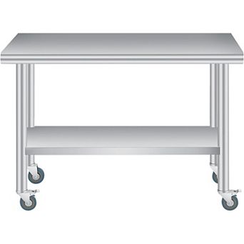 24x60 Inch Stainless Steel Outdoor Prep Table