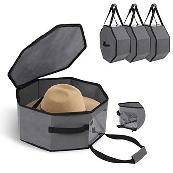 3 Pack Hat Box for Travel and Storage