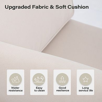 PATIOEASY Rattan Modular Corner Sofa Set of 10 Pieces Complete Modular with PE Wicker Frame