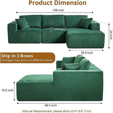 Modern Boneless Cloud Couch