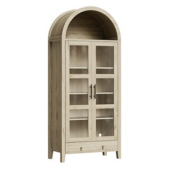 71" Tall Arched Kitchen Pantry Cabinet
