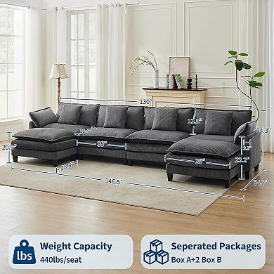 4-Seater Modular Sectional Sofa