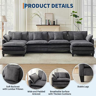 4-Seater Modular Sectional Sofa