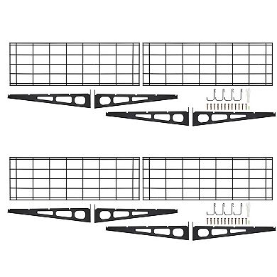 Heavy Duty 2-Pack 24"x72" Garage Wall Shelves