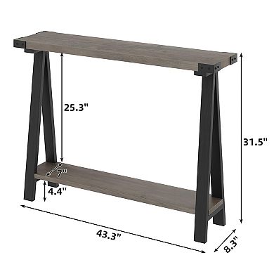 Farmhouse Console Table for Entryway