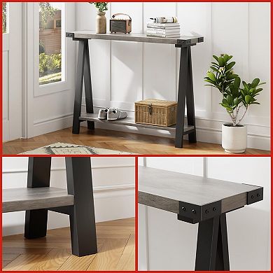 Farmhouse Console Table for Entryway
