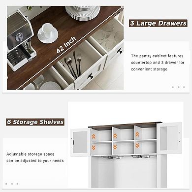 72 in Tall Wine Bar Cabinet