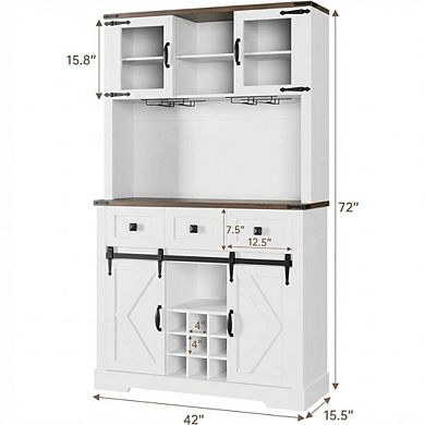 72 in Tall Wine Bar Cabinet