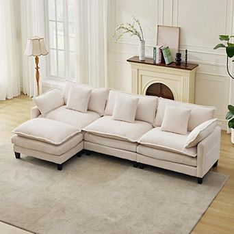 4-Seat Modular Sectional Sofa 95" Sectional Cloud Couch