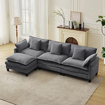 4-Seat Modular Sectional Sofa 95" Sectional Cloud Couch