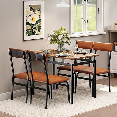 Modern 5-Piece Dining Table Set