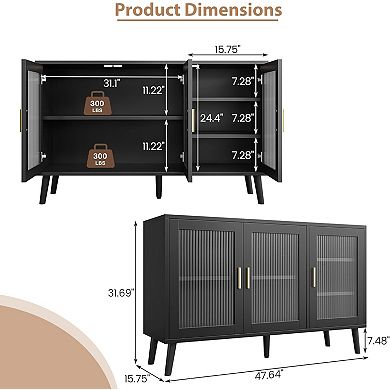 Sideboard Buffet Cabinet Set of 2