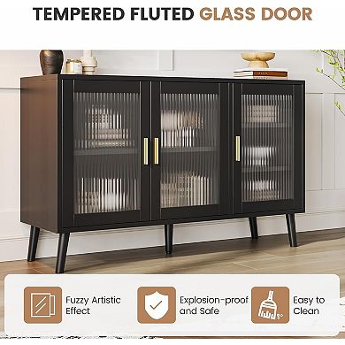 Sideboard Buffet Cabinet Set of 2