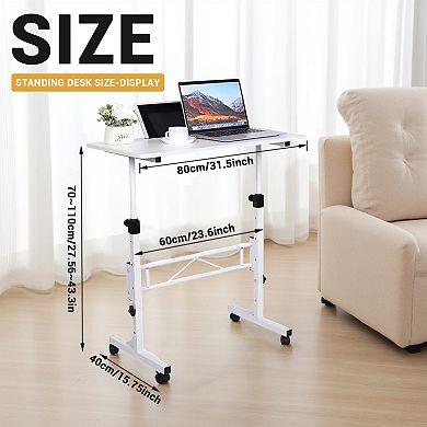 Small Standing Desk with Wheels