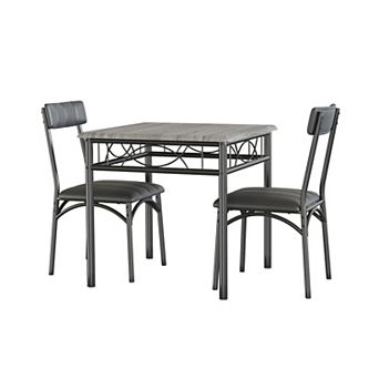 Space-Saving 3 pc Dining Table Set for 2