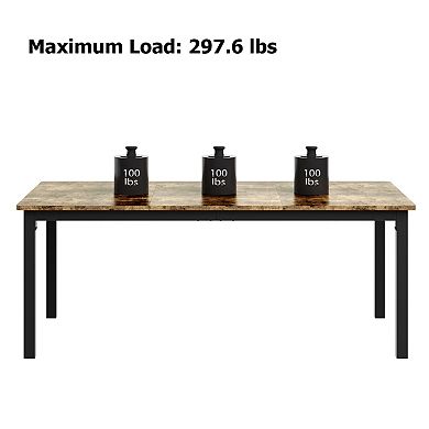 Industrial Style Dining Table for 6