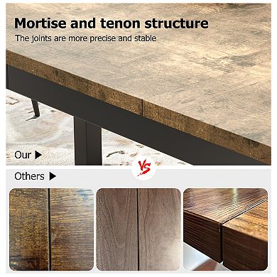 Industrial Style Dining Table for 6