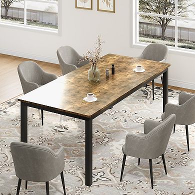 Industrial Style Dining Table for 6