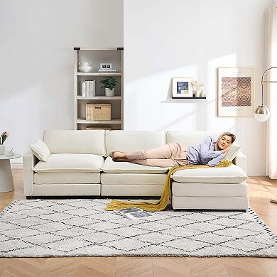 Chenille 113-Inch Modular Combo Sofa