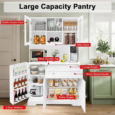 68 Inch Tall Kitchen Pantry Cabinet