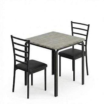 Modern 3 pc Dining Table Set for 2