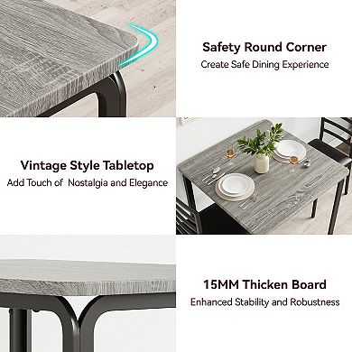 Modern 3-Piece Dining Table Set for 2