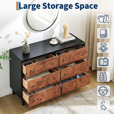 Narrow 6-Drawer Dresser
