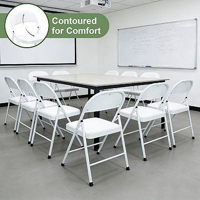 PATIOEASY Folding Chairs 4 pack Stackable Banquet Chairs for Home Gatherings Party Phairs