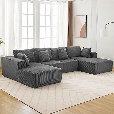 U-Shaped Cloud Boneless Couch