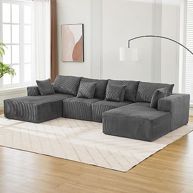 U-Shaped Cloud Boneless Couch