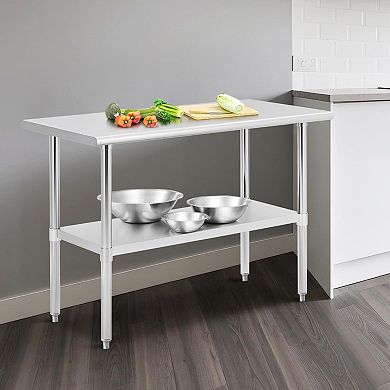 30"x48"x34" Heavy-Duty Stainless Steel Work Table