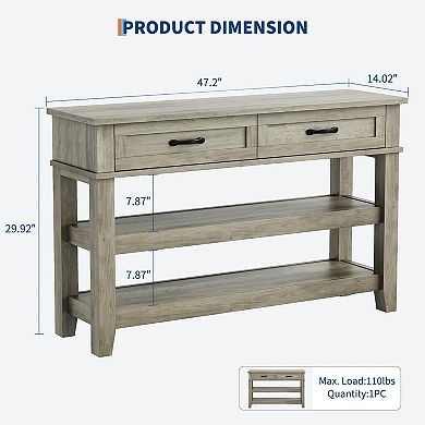 Farmhouse Entryway Console Table