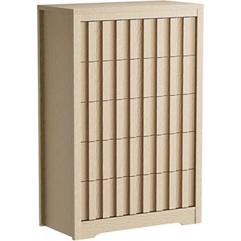 Modern Fluted Dresser for Bedroom with Drawers