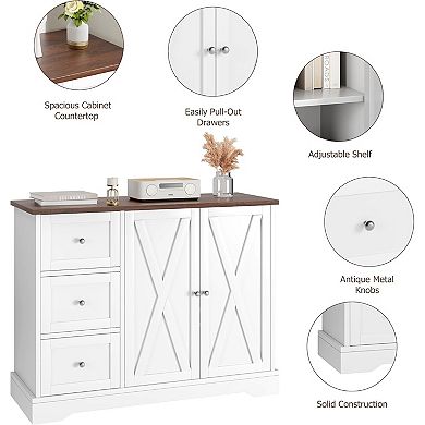 Farmhouse Buffet Cabinet with Storage