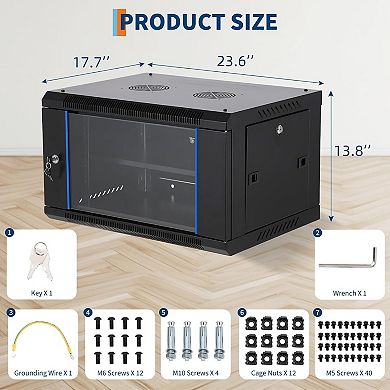 6U Wall Mount Network Cabinet