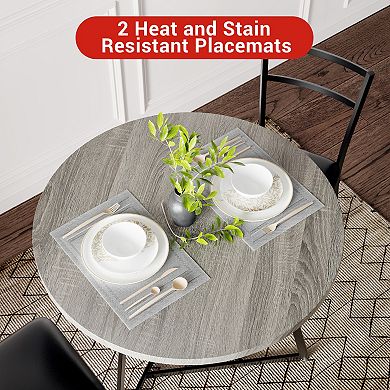 Round Dining Table Set for 2