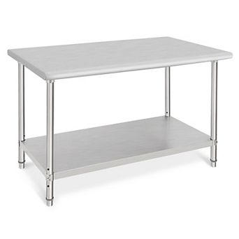 48x30x35 Inch Double-Layer Workbench Without Casters And Rear Panel