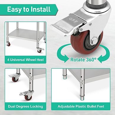 48x30x35 Inch Double-Layer Workbench Without Casters And Rear Panel