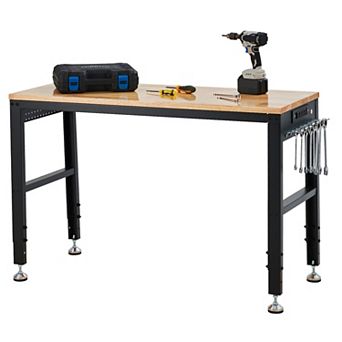 Heavy Duty Adjustable Height Workbench 48x20 Inch