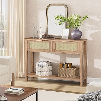 Entryway Table with Drawers Set Of 2