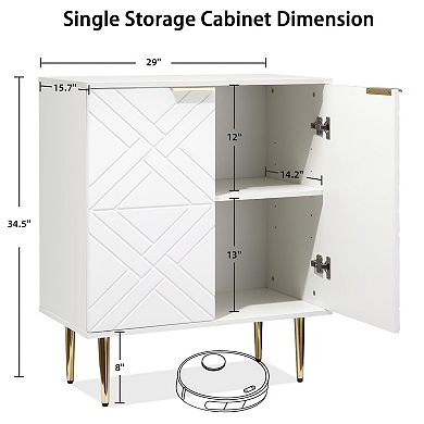 2 Pcs Storage Cabinet