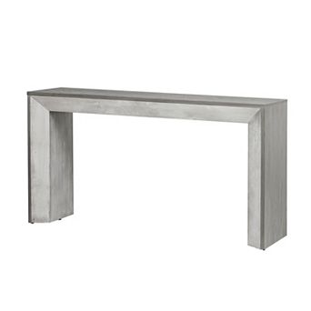 Whisen Fireplace Design Console Table with Wood Veneer Top