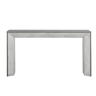 Whisen Fireplace Design Console Table with Wood Veneer Top