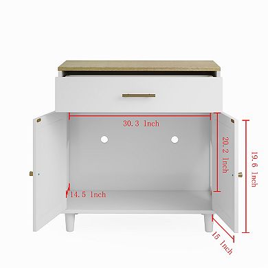 Wooden Countertop Storage Cabinet with Scratch Pad