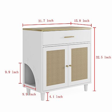 Wooden Countertop Storage Cabinet with Scratch Pad
