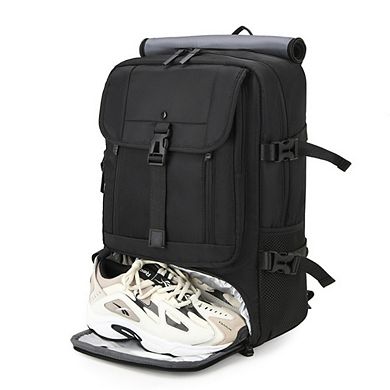 Anti-Theft Laptop Backpack Shoe Compartment Convertible Nylon Travel Hiking Bag
