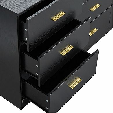 Modern 9-Drawer Storage Cabinet Dresser Wide Chest of Drawers