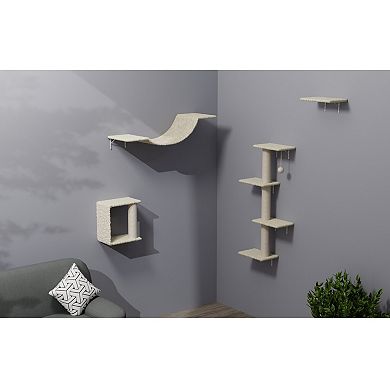 Whisen 4-Piece Wall-Mounted Cat Tree