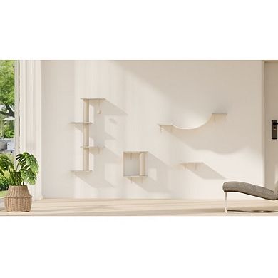 Whisen 4-Piece Wall-Mounted Cat Tree